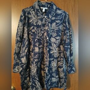 Croft & Barrow Women's Plus Button Blouse Top 2X